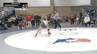 94 lbs Quarters - Nadia Croteau, Young Guns Wrestling Club vs Adison Schlotfeld, Nebraska Wrestling Academy