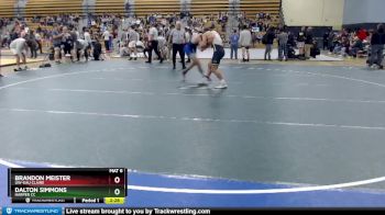 174 lbs Cons. Round 3 - Dalton Simmons, Harper CC vs Brandon Meister, UW-Eau Claire