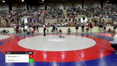 43 lbs Round Of 16 - Logan Nordquest, Guerrilla Wrestling Academy vs Grayson Williams, Harris County Wrestling Club