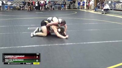 150 lbs Quarterfinal - Cameron Cannaday, Mount Saint Joseph vs Trevyn Suskowicz, John Carroll