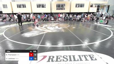 72 lbs Quarterfinal - Blayden Thompson, Carolina Hammer Squad vs Uriah Latshaw, The Hunt Wrestling Club