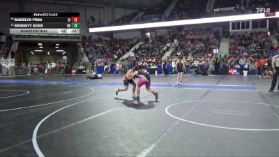 125 lbs Quarterfinal - Madelyn Pena, Jr Viking vs Serenity Ross, Red Devil