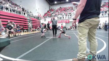 49 lbs Quarterfinal - Maverick Meadows, Tuttle Wrestling vs Silas Boyd, Harrah Little League Wrestling