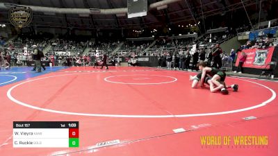 80 lbs Semifinal - Walker Vieyra, Kansas Young Guns vs Cade Ruckle, GOLDRUSH Academy