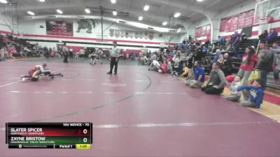 70 lbs 1st Place Match - Slater Spicer, Northwest Grapplers vs Zayne Bristow, Higginsville Youth Wrestling