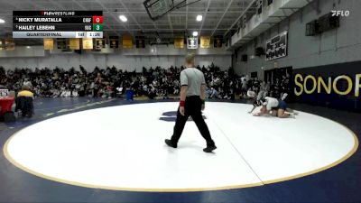 155 lbs Quarterfinal - Hailey Lebehn, Yucaipa vs Nicky Muratalla, Chaffey