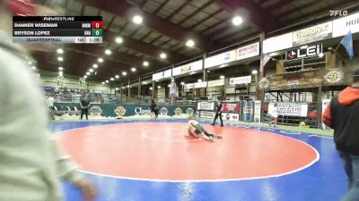 132 lbs Quarterfinal - Bryson Lopez, Unattached vs Danner Wiseman, Moorcroft Mat Masters