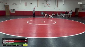 138 lbs Round 1 - Jordan Schmidt, Solon vs Hayden Riggan, Louisa-Muscatine