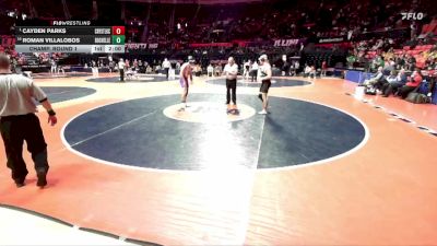 2A 190 lbs Champ. Round 1 - Cayden Parks, Crystal Lake (Central) vs Roman Villalobos, Rochelle