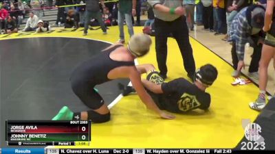 142 lbs Semifinal - Jorge Avila, Richgrove vs Johnny Benetiz, Kingsburg WC