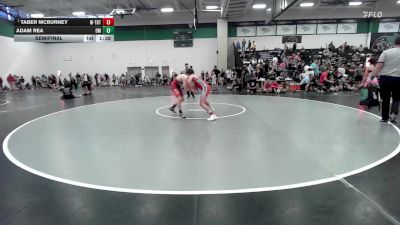 132 lbs Semifinal - Taber McBurney, WR - Topeka Blue Thunder vs Adam Rea, Open Mats