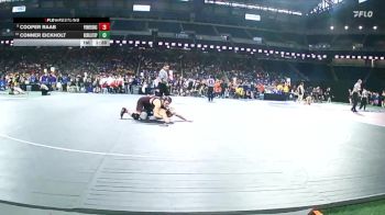 D4-138 lbs Champ. Round 1 - Cooper Raab, Powers North Central vs Conner Eickholt, New Lothrop