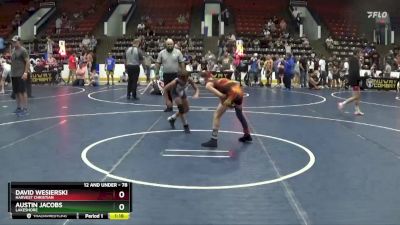 78 lbs Round 3 - Austin Jacobs, Lakeshore vs David Wesierski, Harvest Christian