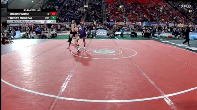 3A 120 lbs Cons. Round 2 - Justin Patino, North Fremont vs Brody McGreal, Potlatch