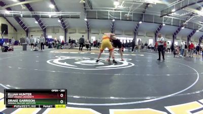 285 lbs Cons. Round 2 - Elijah Hunter, West Virginia University vs Drake Garrison, Virginia Military Institute