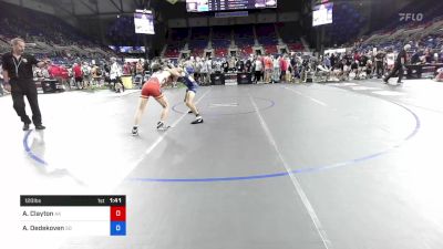 120 lbs Cons 64 #1 - Asher Clayton, Alaska vs Alex Oedekoven, South Dakota