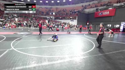 90 lbs 1st Place Match - Breckyn Dean, Maverick Training Center vs Francesco Montemurro, B.A.M Training Center