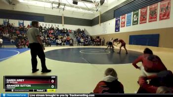 220 lbs 1st Place Match - Granger Sutton, Tonasket vs Daren Airey, Mt. Spokane