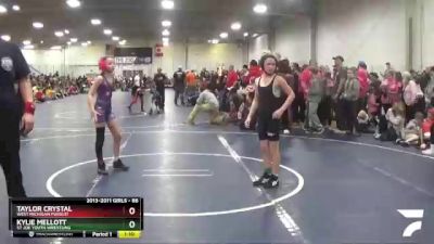 86 lbs Cons. Round 3 - Taylor Crystal, West Michigan Pursuit vs Kylie Mellott, St Joe Youth Wrestling