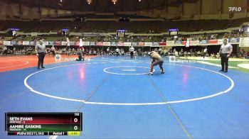132 lbs Champ Round 1 (16 Team) - Aamire Gaskins, Freedom vs Seth Evans, Heritage