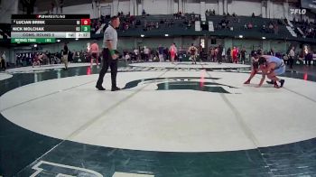 133 lbs Cons. Round 5 - Nick Molchak, Kent State vs Lucian Brink, Northern Illinois