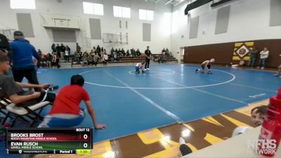 98 lbs Quarterfinal - Brooks Brost, Rocky Mountain Middle School vs Evan Rusch, Lovell Middle School