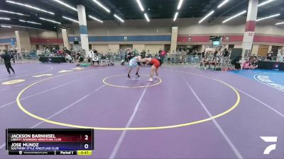 190 lbs Semifinal - Jackson Barnhisel, Liberty Warriors Wrestling Club vs Jose Munoz, Southern Style Wrestling Club