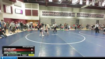 50-54 lbs 5th Place Match - Indee Parsons, Bear River Jr High Wrestling C vs Skylar Leber, Devils Wrestling