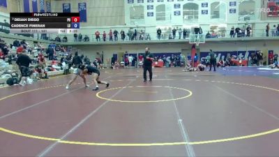 131 lbs 5th Place Match - Cadence Fineran, Linfield University vs Deijah Diego, Pacific University