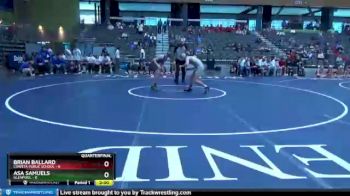 132 lbs Quarterfinals (8 Team) - Asa Samuels, Glenpool vs Brian Ballard, Coweta Public School