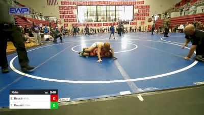 75 lbs Rr Rnd 2 - Elijah Bruce, Wesley Wrestling Club vs Easton Bowen, Standfast OKC