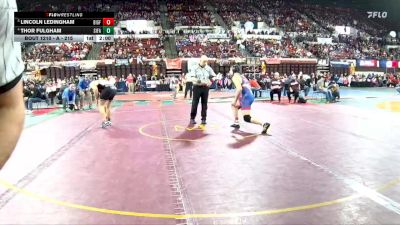 A - 215 lbs Quarterfinal - Lincoln Ledingham, Bigfork vs Thor Fulgham, Sidney / Fairview