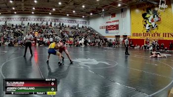 157 lbs Cons. Round 3 - D.J Loveless, Cincinnati LaSalle vs Joseph Cappellano, Hartland