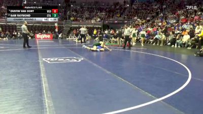 1A-150 lbs Champ. Round 2 - Sam Raymond, St. Albert vs Dustin Van Oort, West Sioux, Hawarden