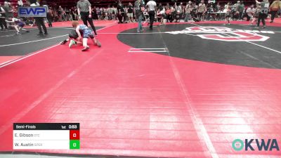 85 lbs Semifinal - Elliott Gibson, Owasso Takedown Club vs Wyatt Austin, Sperry Wrestling Club