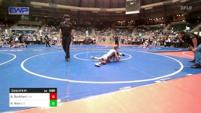 61 lbs Consi Of 8 #1 - Beau Burkhart, Coweta Tiger Wrestling vs Ryett Rinn, Tulsa Blue T Panthers