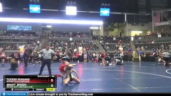 90 lbs Cons. Round 4 - Brody Jensen, Broken Bow Wrestling Club vs Tucker Feagans, Neosho Youth Wrestling