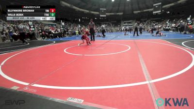 46 lbs Consi Of 16 #2 - Ellynnore Broman, Terminator Wrestling Academy vs Wills Jezek, Team Tulsa Wrestling Club