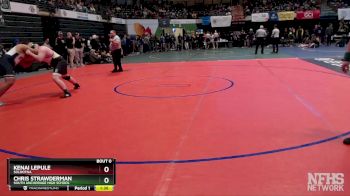 285 lbs Semifinal - Chris Strawderman, South Anchorage High School vs Kenai Lepule, Soldotna