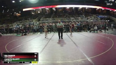 100 lbs Semifinal - Camdyn Elliott, Gulf Breeze vs Mia Parker, First Baptist