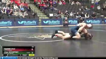 133 lbs Quarterfinal - Tanner Cole, Central Okla. vs Cole McCartney, Ouachita Baptist