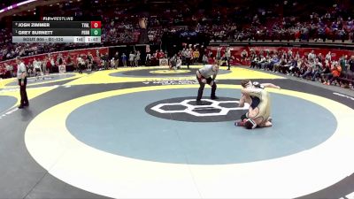 D1-120 lbs Quarterfinal - Grey Burnett, Perrysburg vs Josh Zimmer, Teays Valley