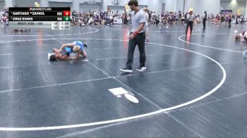 100 lbs 1st Place Match - Santiago **Zapata, Matlife Wrestling Club vs Cruz Evans, WOC