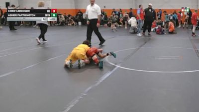 52 lbs Round 2 (4 Team) - Asher Farthington, Empyre WC Maroon vs Crew Leininger, Notre Dame Lions