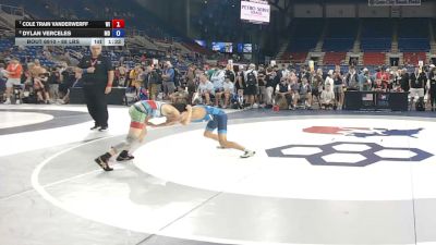 88 lbs Cons. Quarters - Cole Train Vanderwerff, Wisconsin vs Dylan Verceles, Maryland