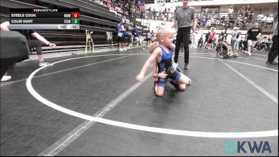 49 lbs Quarterfinal - Steele Cook, Harrah Little League Wrestling vs Colin Hunt, Standfast