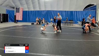 45-55 lbs Round 2 - Chevy Howard, Unattached vs Audrey Zwick, Donahue Wrestling Academy