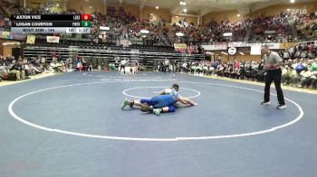 144 lbs 1st Place Match - Logan Courtois, Pomona-West Franklin HS vs Axton Vice, Leon Bluestem HS