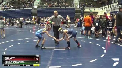 70 lbs Cons. Round 4 - Johnny Salvaterra, Dallas Middle School vs Cale Witt, Team 209