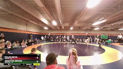 69 lbs Round 1 (16 Team) - Brighton Brown, Wasatch vs Dylan DeCol, Uintah